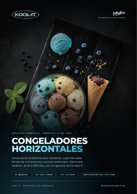 Portada del catálogo Kool-It — Congeladores horizontales LATAM