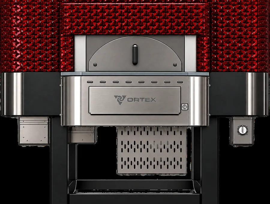 Horno de pizza giratorio a gas Vortex con cúpula de mosaico