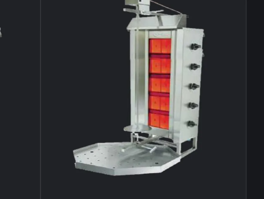 Trompo vertical a gas Axis AX-VB5 de cinco quemadores