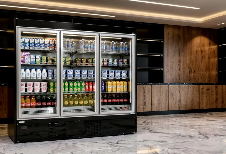 Merchandisers refrigerados en supermercado